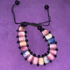 Multicoloured Glass Beaded Bracelet